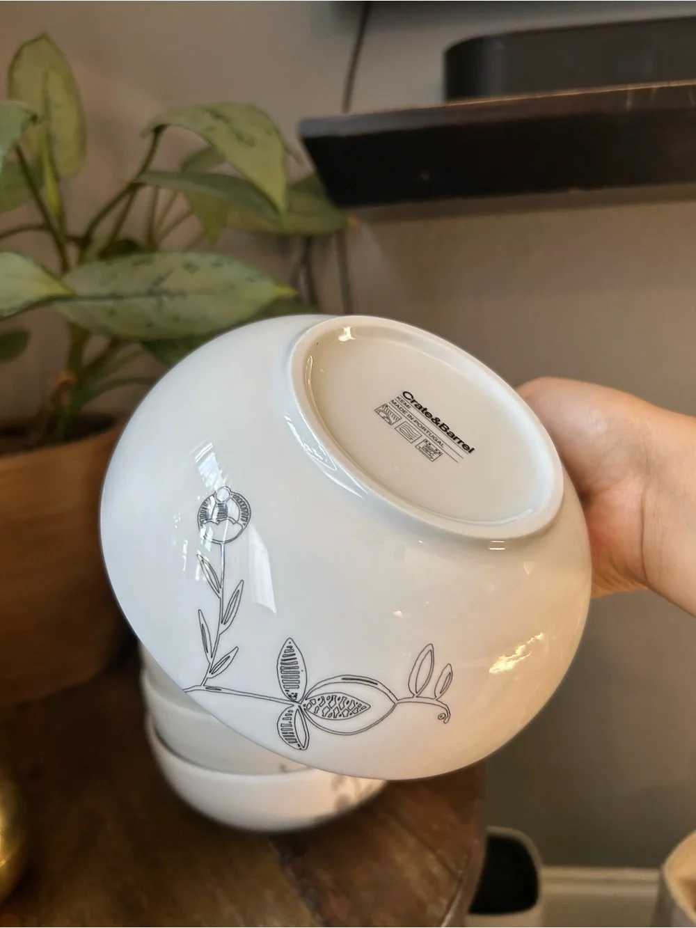 4 Crate And Barrel Kemi Cereal/soup Bowls Set Of 4 Pristine